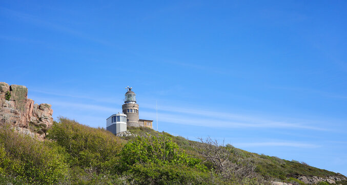 View of the lighthouse (Kullens fyr) on Kullaberg &ndash; Sk&aring;ne, Sweden