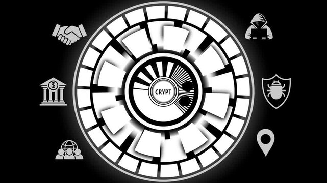 A futuristic design, showcasing a glowing blue core surrounded by intricate circuit patterns and advanced technological elements. Emphasizing innovation and digital technology.4k video.