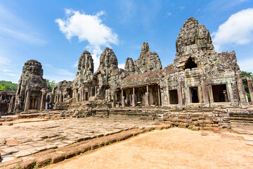 Obraz premium The Stone Faces of Bayon Temple, Angkor Thom