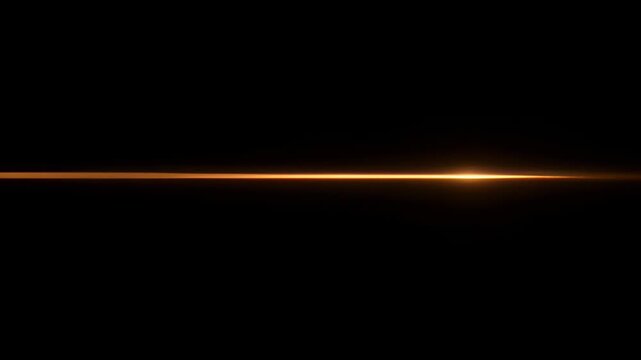 Single elegant golden light leak streak across black background