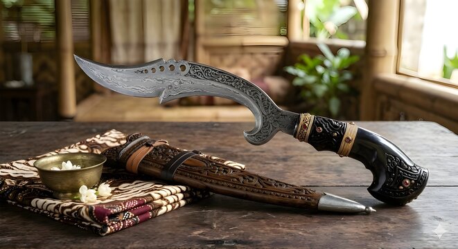 
Kujang, Sundanese, West Java, Indonesia, traditional,sword,curved 