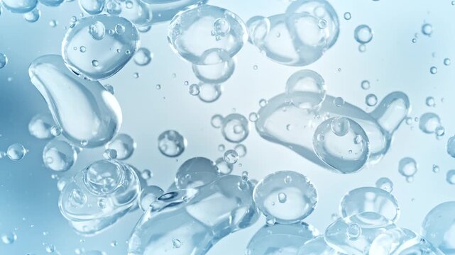 Super Slow Motion Shot of Oil Bubbles Floating in Water at 1000fps.