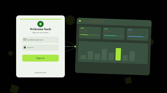 Modern SaaS Dashboard UI Mockup with Welcome Screen and Analytics