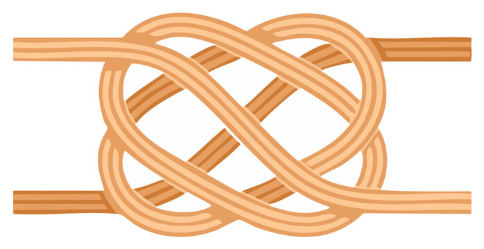 Celtic Knot Illustration Featuring Intertwined Wooden Ropes