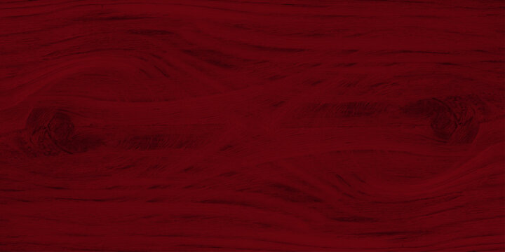 Deep burgundy red wood grain texture background with natural knots; dark crimson stained timber surface for backdrop
