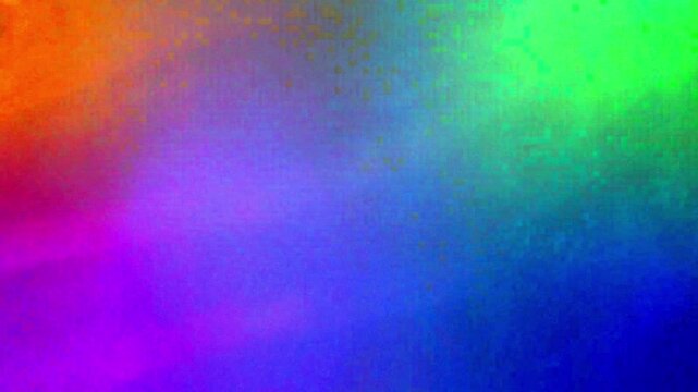 Vibrant color gradient transitions with soft, painterly textures. Features orange, purple, blue, and green hues.