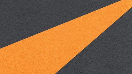 Fototapeta premium Abstract geometric black paper background with orange ray, macro texture for banner, template, presentation