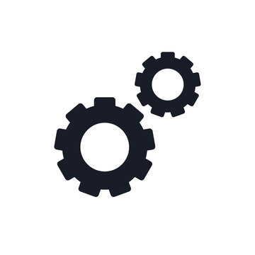 gears on white background PNG Icon