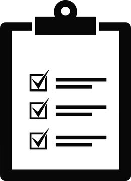 Clipboard with checklist and three completed tasks.