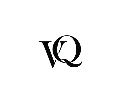 Elegant vintage letter Q and V monogram design