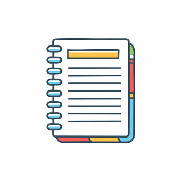 Spiral Notebook with Lined Pages and Tabs