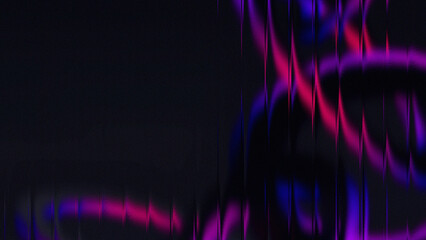 Glowing purple and pink neon light trails on black background © MorshedBD2