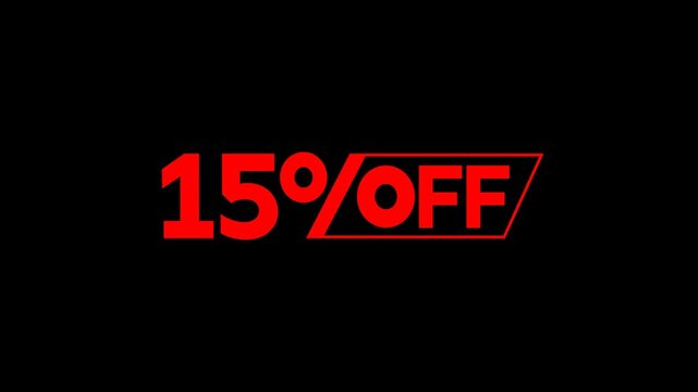 15% Off Motion Graphic