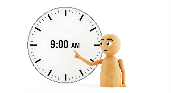 Time management and morning schedule concept illustration with copy space for business planning website banner