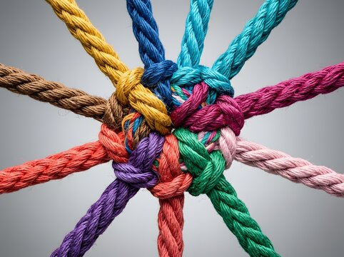 Neural Pathways and brain intelligence as a cognitive function and psychiatric or psychological behavior or neurological disorder symbol as a human thinking organ as ropes as a mental health icon 