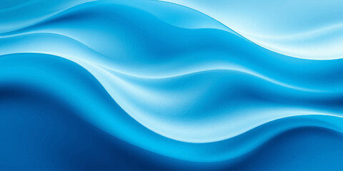 Fototapeta premium Abstract Blue Wave Background with Soft Silk Flowing Water Wave Texture