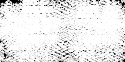Obraz premium Distressed monochrome grunge texture background with heavy grain noise and scratched paper effect, vintage design overlays abstract black and white weathered surface with dirty splatters.