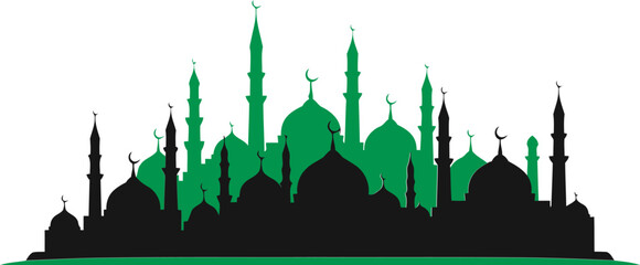 Islamic mosque city skyline Vector © Masud Crafts