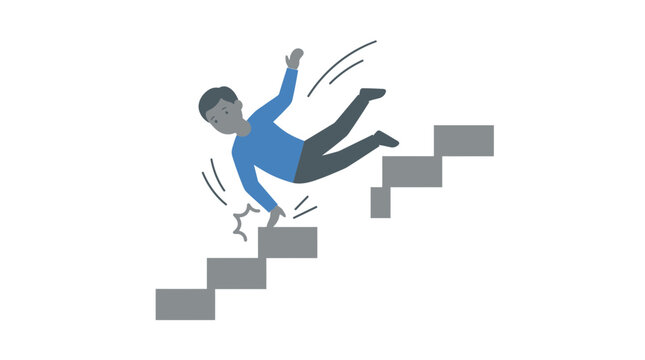 Man Falling Down Stairs