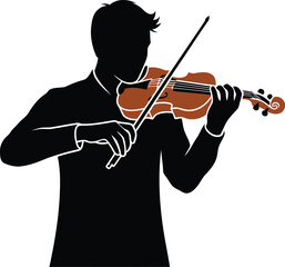 Violinist playing a violin Vector © Masud Crafts