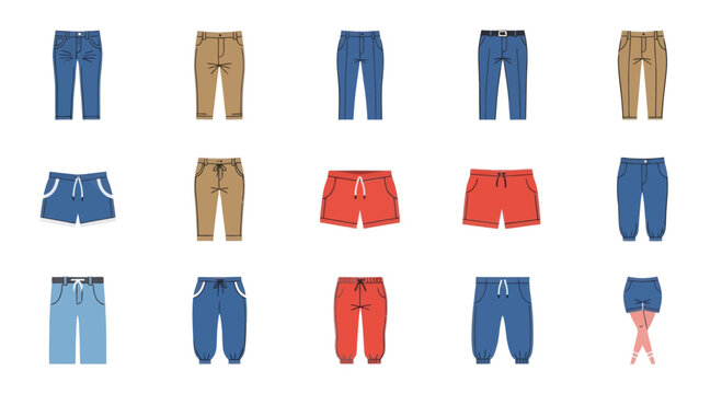 Pants and Shorts Icons: Casual Wear Collection