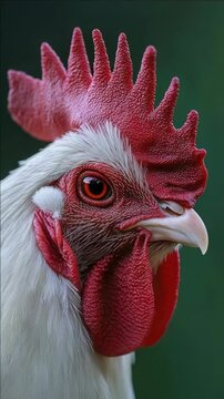Red Rooster Profile Close-up