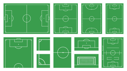 Soccer Field Layouts: A collection of meticulously designed soccer field layouts, showcasing the different perspectives, angles, and essential markings required for the beautiful game. © Duran