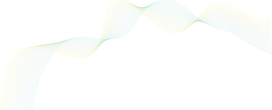Abstract flowing lines creating a smooth and elegant wave pattern on a transparent background design element.