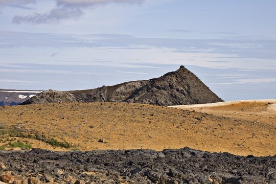 Volcanic crater, Krafla Caldera, Myvatn, northern Iceland, Iceland, Atlantic Ocean