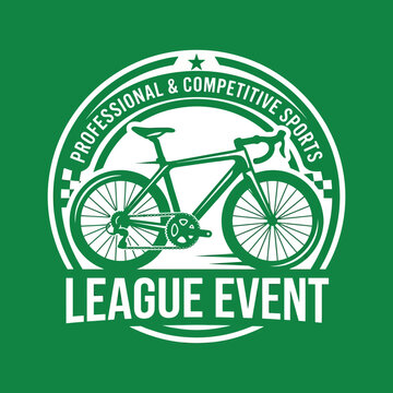 Distinctive Cycle Race Event Emblem: Professional Cycling League Competition Design