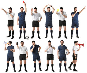 Obraz premium Referee. Collection of portraits isolated on white