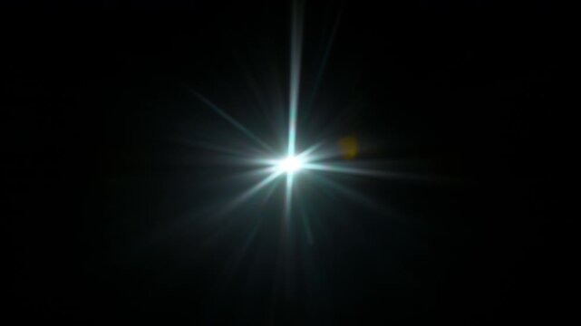 Real Lens Flare Overlay Isolated on Black Background at 1000fps Slow Motion.