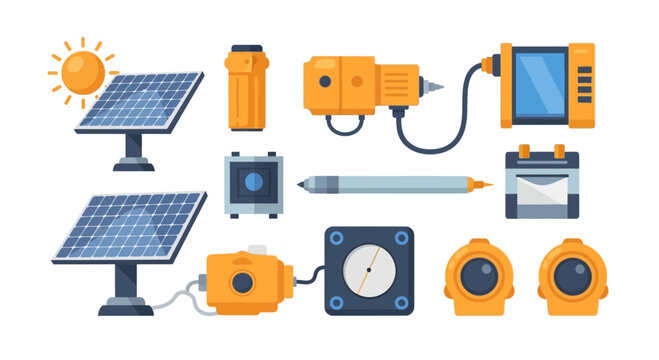 Solar Panel Energy System Components.