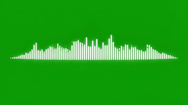 Sound wave, audio signal, green background, white waveform, music pattern
