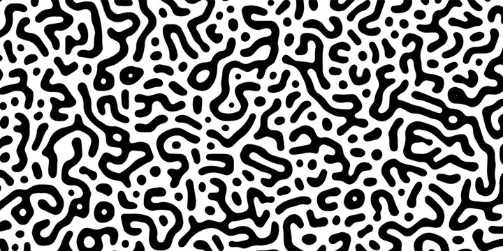Abstract background with flowing organic lines and chaotic patterns. Modern design with retro texture, perfect for creative posters and textile backgrounds.
