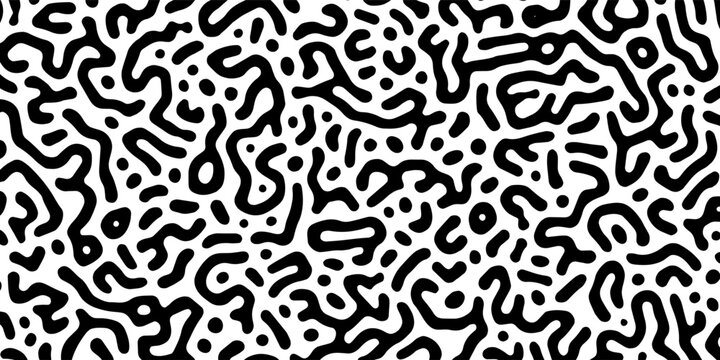 Full seamless abstract pattern vector for decor and textile. Black and white design for textile fabric printing and wallpaper. Design for fashion and home design.
