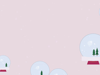 Fototapeta premium Festive Snow Globes Christmas Pattern Design