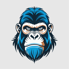 Obraz premium Stylized Gorilla Face Illustration