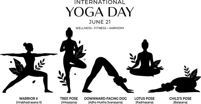 International Yoga Day Pose Set