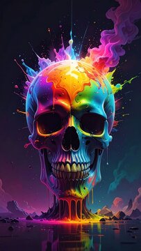 Colorful skull