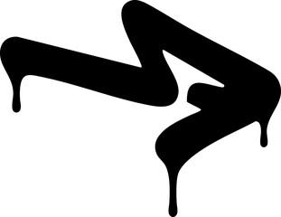 Graffiti Zigzag Arrow Icon © Yevhen