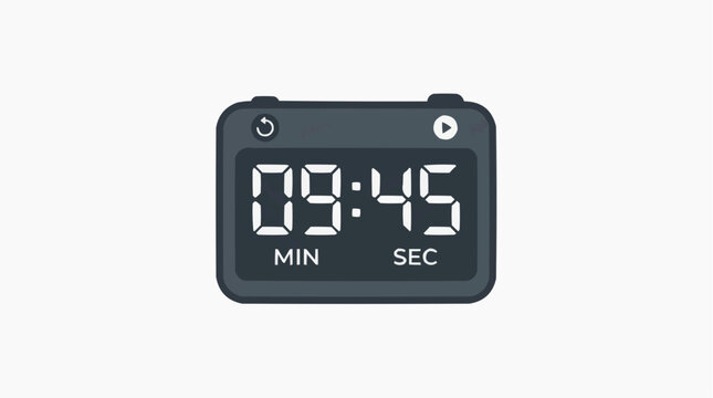 Digital Timer Displaying Time: A close-up shot of a digital timer displaying 09:45, perfect for representing time management, deadlines, or countdowns.