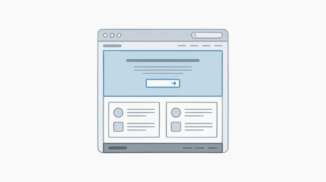 Website Interface Illustration: A sleek, user-friendly website interface, representing the essence of modern digital design, providing a glimpse into the world of seamless online experiences.