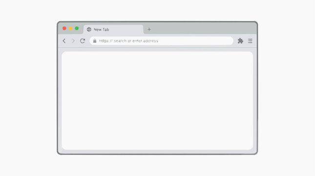 Digital Canvas: A blank web browser window, ready for creative content, offering a world of possibilities for online exploration and design.