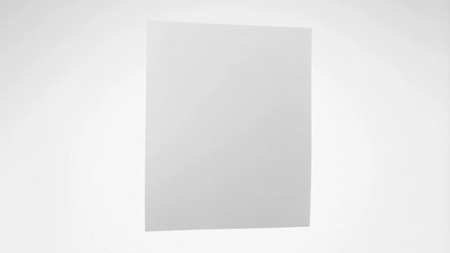 Blank White Paper Floating