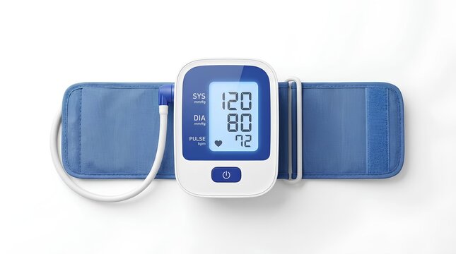 A digital blood pressure monitor with cuff