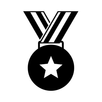 Black Medal with White Star.