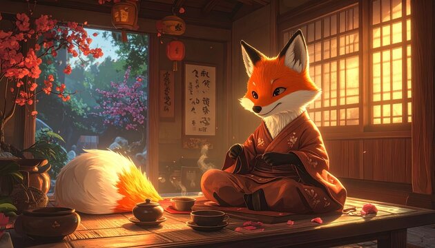 Fox tea time