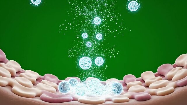 Cinematic Close-Up Of Animated Bubbles Bursting On Vibrant Green Background For Visual Effects And Background Videos