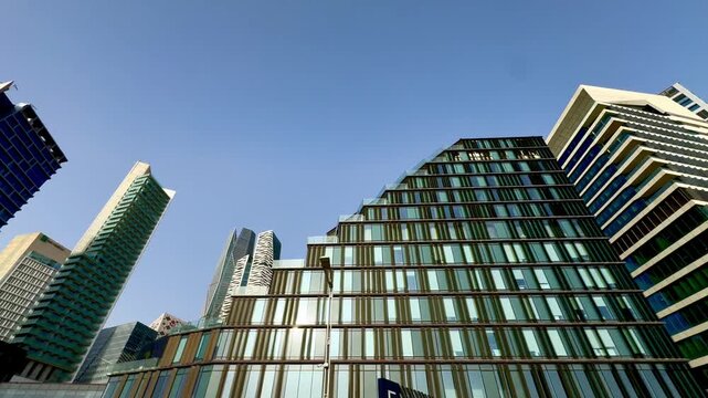 Modern Skyscrapers in KAFD Riyadh Low Angle